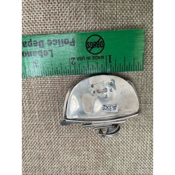 Vintage Native American Zuni Sterling Silver Sunburst Pendant/Brooch – Mother of - Picture 3 of 7